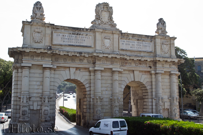 Portes des Bombes mellan Floriana och Valletta