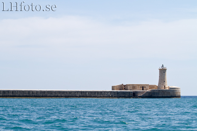 St Elmo-fyren. Harbour Cruise, Malta