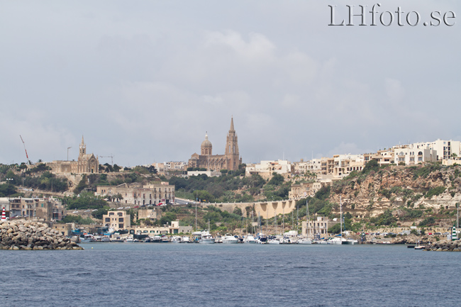 Båtresa från Sliema till Gozo. Mgarr